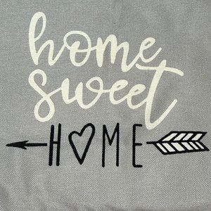 Unbranded 1 Pillowcase Cover Home Sweet Home Handmade Zip Closure Home Decor